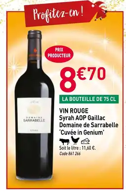 RAGT Jardin & Maison DOMAINE DE SARRABELL Vin rouge syrap aop gaillac offre