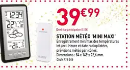 RAGT Jardin & Maison Station météo mini maxi offre