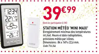 RAGT Jardin & Maison Station météo mini maxi offre