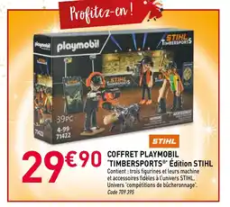 RAGT Jardin & Maison STIHL Coffret playmobil timbersports offre