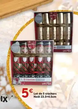 Maxi Bazar Lot de 5 crackers Noël offre