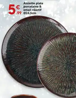 Maxi Bazar Assiette plate porcelaine & email réactif offre