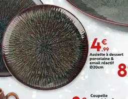 Maxi Bazar Assiette à dessert porcelaine & email réactif offre