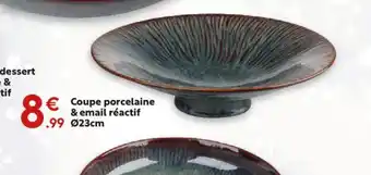 Coupe porcelaine & email réactif