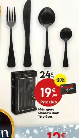 Maxi Bazar Ménagère Shadow inox 16 pièces offre