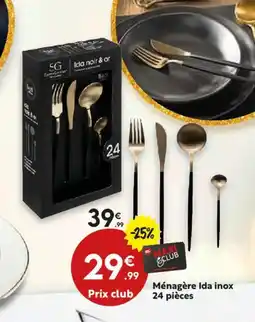 Maxi Bazar Ménagère Ida inox 24 pièces offre