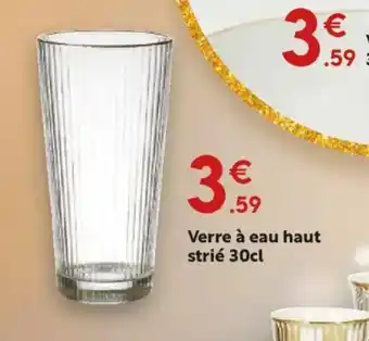 Maxi Bazar Verre à eau haut strié offre