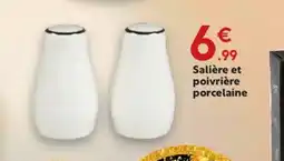 Maxi Bazar Salière et poivrière porcelaine offre