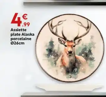 Maxi Bazar Assiette plate Alaska porcelaine offre