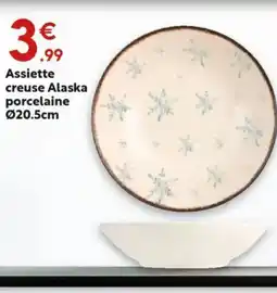 Maxi Bazar Assiette creuse Alaska porcelaine offre