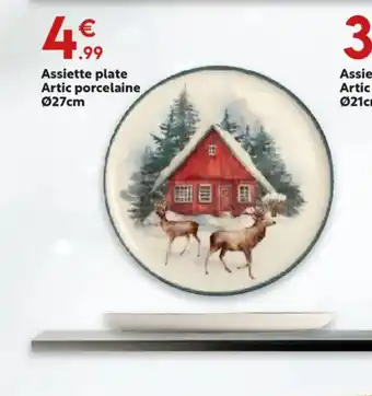 Maxi Bazar Assiette plate Artic porcelaine offre
