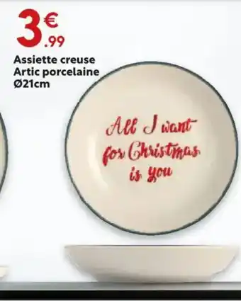 Maxi Bazar Assiette creuse Artic porcelaine offre