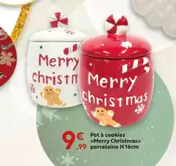 Maxi Bazar Pot à cookies Merry Christmas porcelaine offre