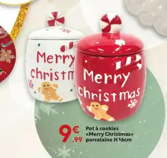Maxi Bazar Pot à cookies Merry Christmas porcelaine offre