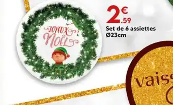 Maxi Bazar Set de 6 assiettes offre