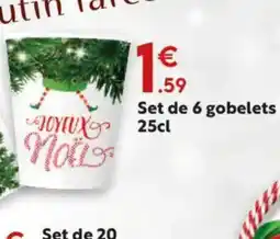 Maxi Bazar Set de 6 gobelets offre