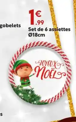 Maxi Bazar Set de 6 assiettes offre