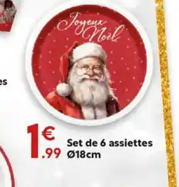 Maxi Bazar Set de 6 assiettes offre