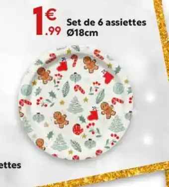Maxi Bazar Set de 6 assiettes offre