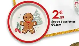 Maxi Bazar Set de 6 assiettes offre