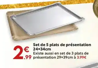 Maxi Bazar Set de 5 plats de présentation offre