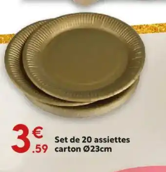 Maxi Bazar Set de 20 assiettes 59 carton offre