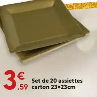 Maxi Bazar Set de 20 assiettes carton offre