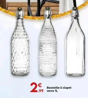 Maxi Bazar Bouteille à clapet verre offre