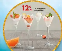 Maxi Bazar Lot de 4 verres à cocktail offre