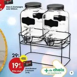 Maxi Bazar Distributeur à boisson offre