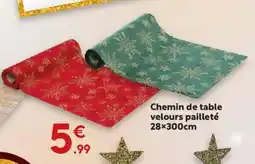 Maxi Bazar Chemin de table velours pailleté offre