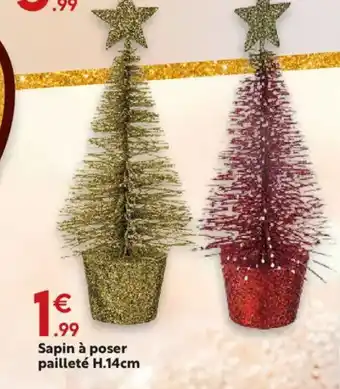 Maxi Bazar Sapin à poser pailleté offre