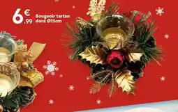 Maxi Bazar Bougeoir tartan doré offre