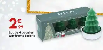 Maxi Bazar Lot de 4 bougies offre