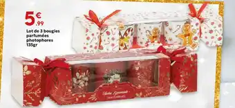 Maxi Bazar Lot de 3 bougies parfumées photophores offre