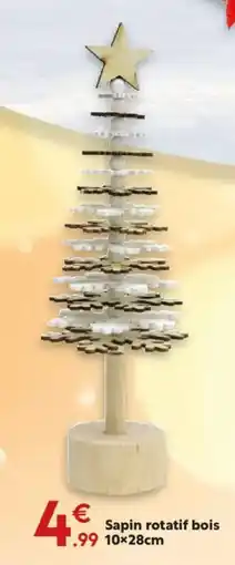 Maxi Bazar Sapin rotatif bois offre