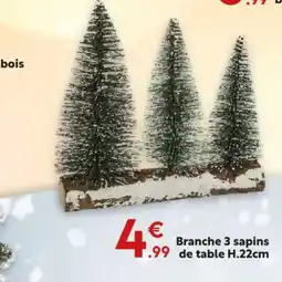 Maxi Bazar Branche 3 sapins de table offre
