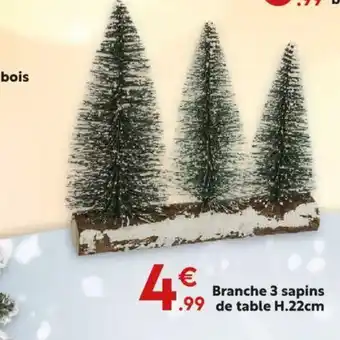 Maxi Bazar Branche 3 sapins de table offre