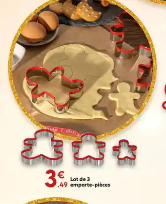 Maxi Bazar Lot de 3 emporte-pièces offre