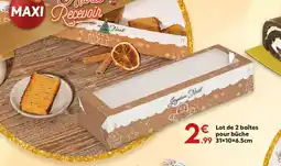 Maxi Bazar Lot de 2 boîtes pour bûche offre