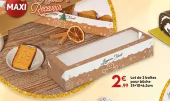 Maxi Bazar Lot de 2 boîtes pour bûche offre