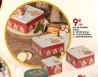 Maxi Bazar Lot de 3 boîtes métal offre