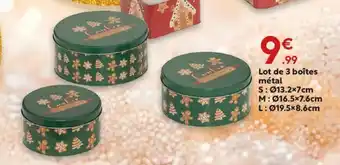 Maxi Bazar Lot de 3 boîtes métal offre