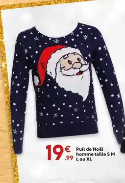 Maxi Bazar Pull de Noël homme taille S M offre