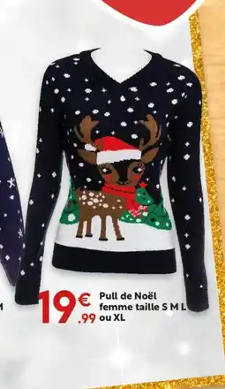 Maxi Bazar Pull de Noël homme taille S M offre