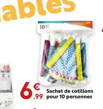 Maxi Bazar Sachet de cotillons pour 10 personnes offre