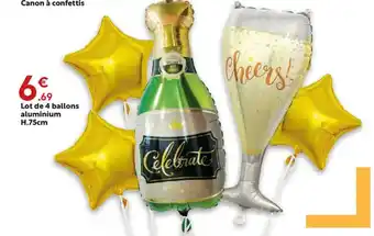 Maxi Bazar Lot de 4 ballons aluminium offre