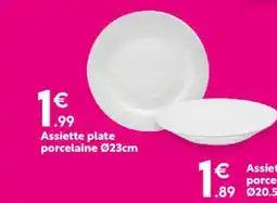 Maxi Bazar Assiette plate porcelaine offre
