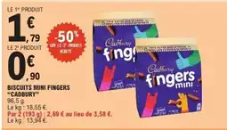 E.Leclerc Express CADBURRY Biscuits mini fingers offre