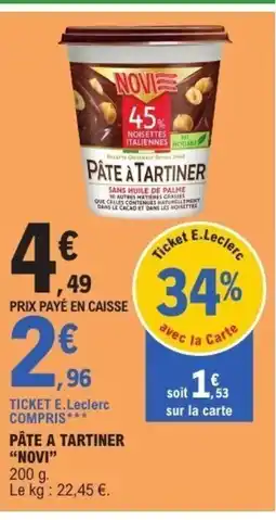 E.Leclerc Express NOVI Pâte a tartiner offre